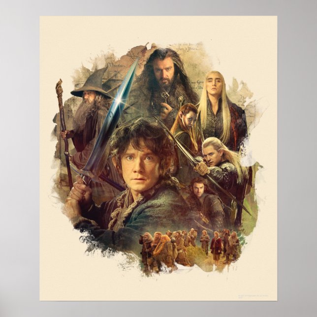 Poster The Company and Elves of Mirkwood (Devant)