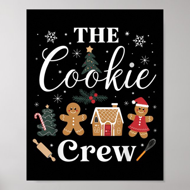 Poster The Cookie Crew Christmas Baking Cookie Lover Kids (Devant)