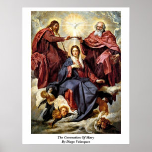 Poster The Coronation Of Mary By Diego Velazquez