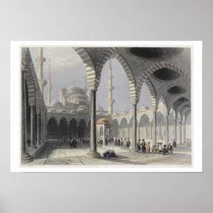 Poster The Court of the Mosque of Sultan Achmet, Istanbul