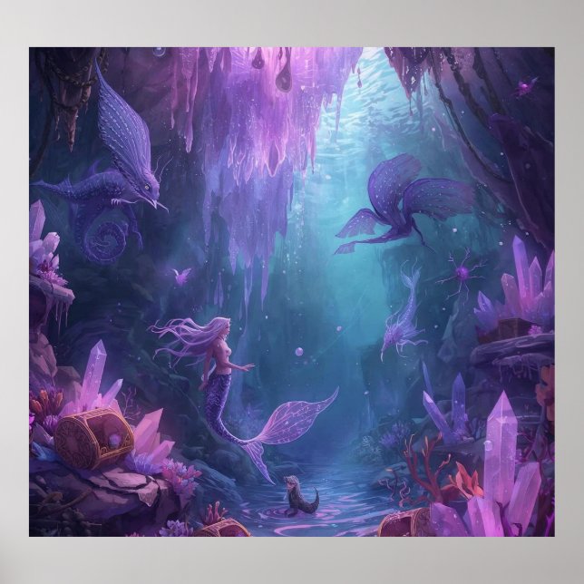 Poster The Crystal Cave of the Mermaid (Devant)