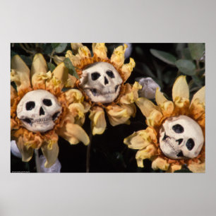 Poster Thé de sang et Tournesol à cordes rouges