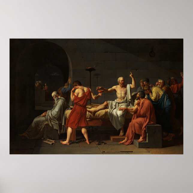 Poster The Death of Socrates, Jacques-Louis David  (Devant)
