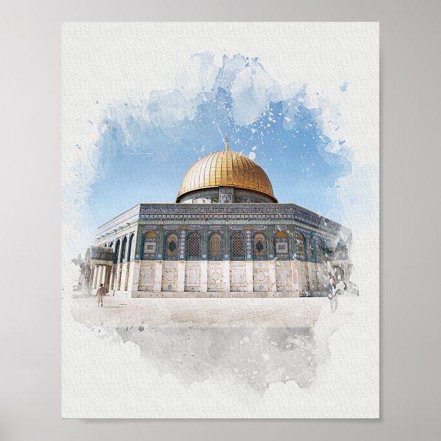 Poster The Dome of the Rock Beautiful Islamic Holy Places (Devant)