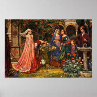 Poster The Enchanted Garden by John William Waterhouse