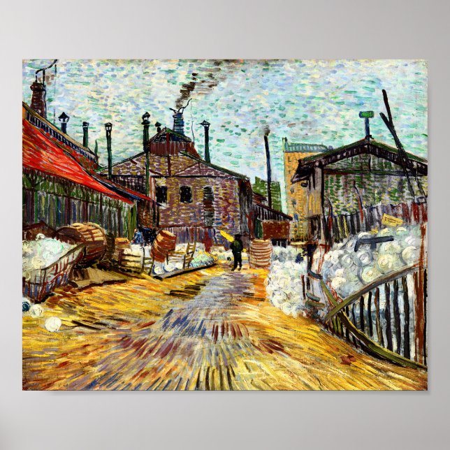 Poster The Factory (1887) par Vincent Van Gogh (Devant)