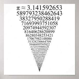 Poster The First Thousand Digits of Pi (looks infinite)