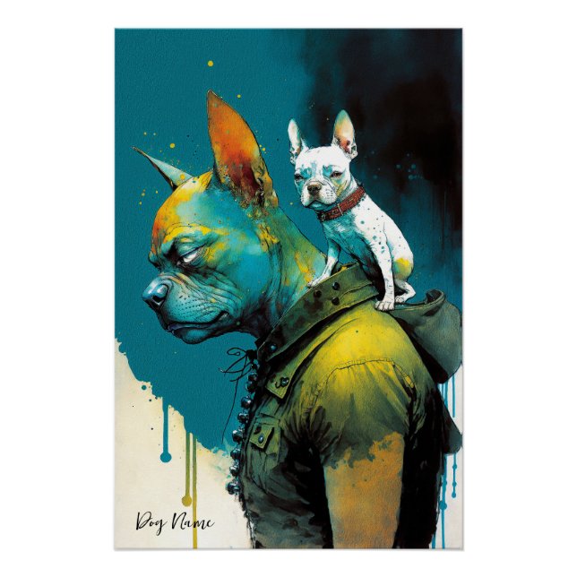 Poster The French Bulldog - Composition 002 (Devant)