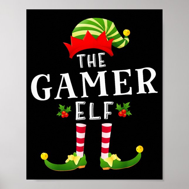 Poster The Gamer Elf Christmas Matching Pajama  (Devant)