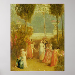 Poster The Garden, c.1820 (oil on panel)