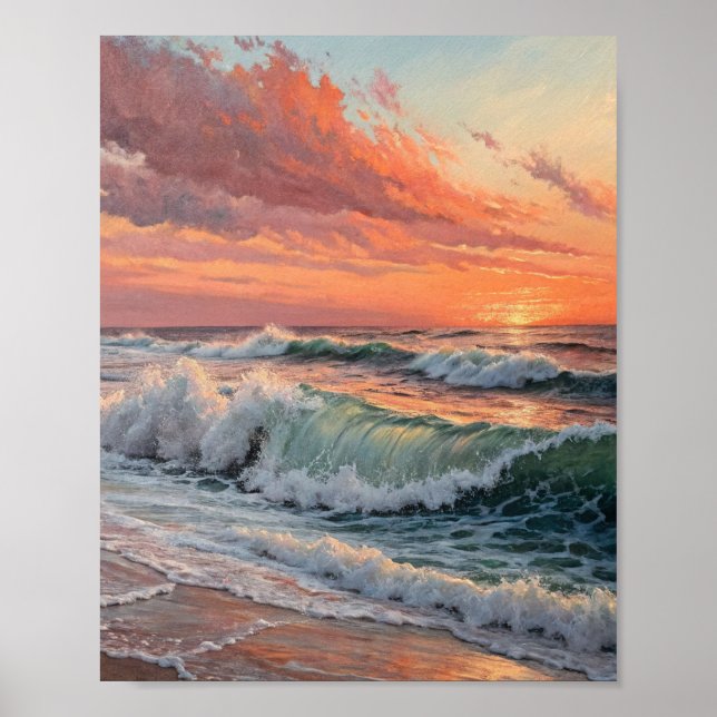 Poster The Gilded Surge: A Symphony of Radiant Clouds (Devant)