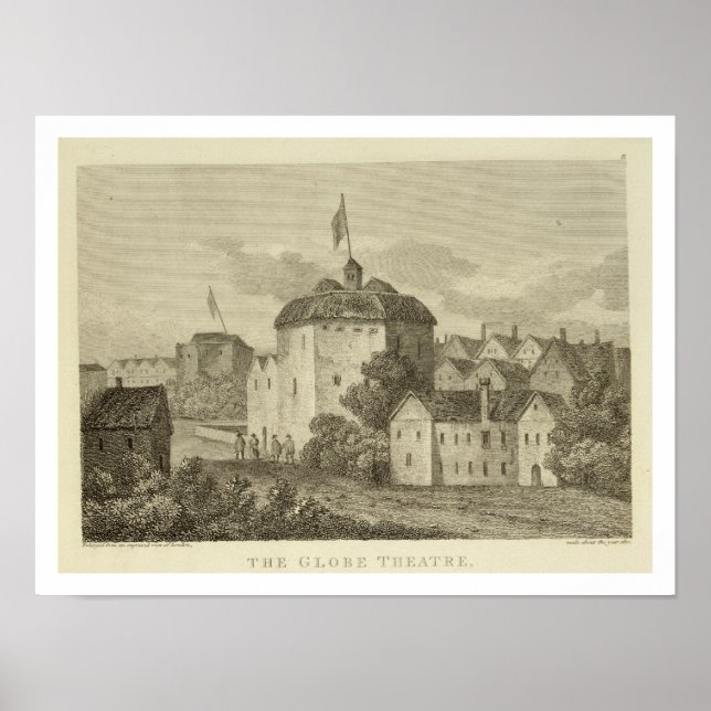 Poster The Globe Theatre on the Bankside tel qu'il est ap (Devant)