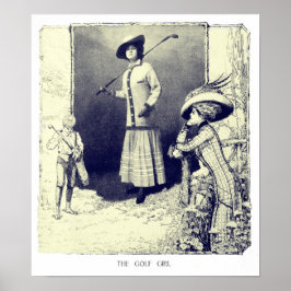 Poster The Golf Girl Vintage 1909 Golf Print