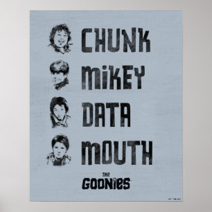 Poster The Goonies   Chunk, Mikey, Data, Mouth