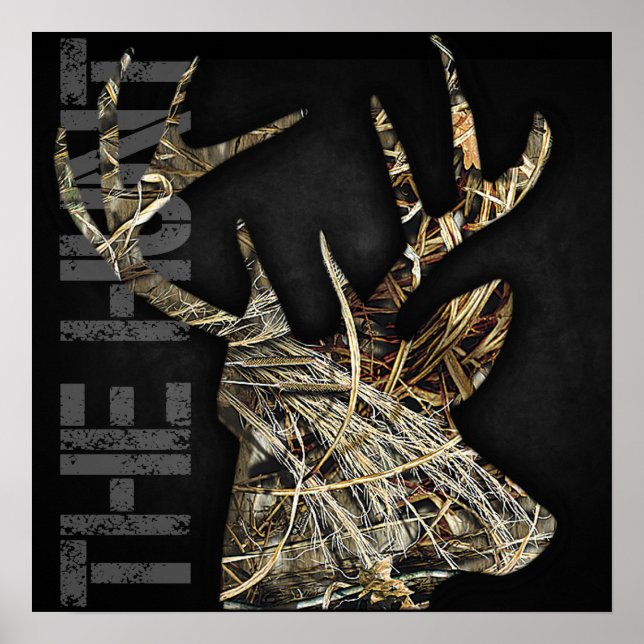 Poster "The Hunt" Chasse Au Cerf Camoflauge Antler (Devant)