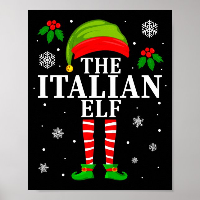 Poster The Italian Elf Family Matching Christmas Pajama L (Devant)