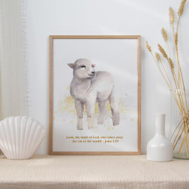 Poster The Lamb of God Illustration Baby Kids' Nursery