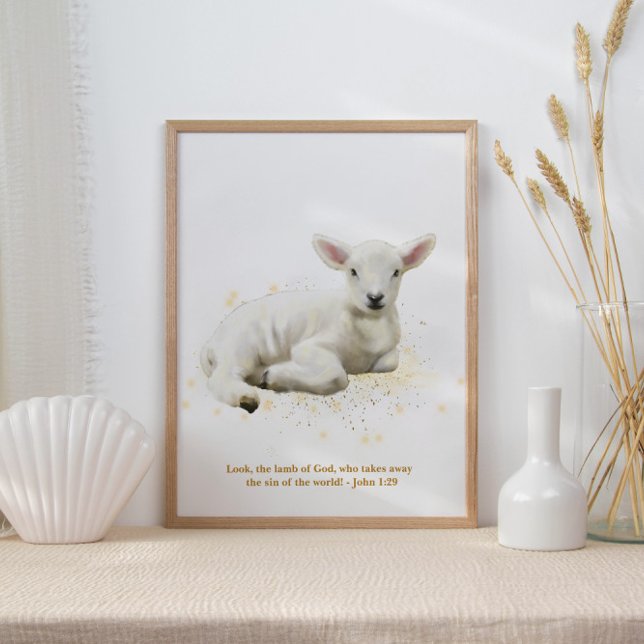 Poster The Lamb of God Illustration Baby Kids' Nursery (Créateur téléchargé)