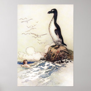 Poster The Last Gairfowl by Warwick Goble