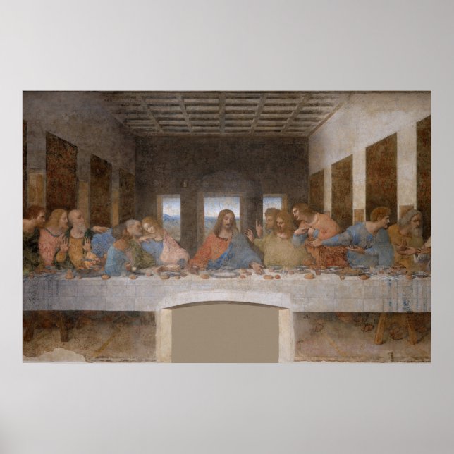 Poster The Last Supper 1495 1498 by Léonard de Vinci (Devant)