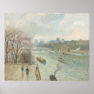 Poster The Louvre, Afternoon - Camille Pissarro Fine Art
