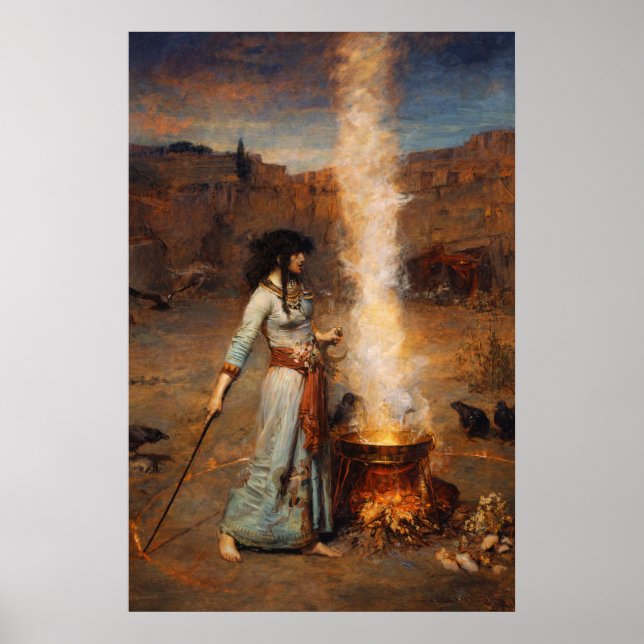 Poster The Magic Circle by John William Waterhouse (Devant)