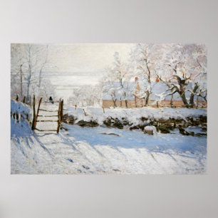 Poster The Magpie by Claude Monet