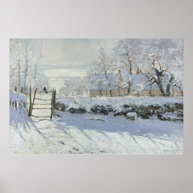 Poster The Magpie – Claude Monet – Die Elster – La Pie (Devant)