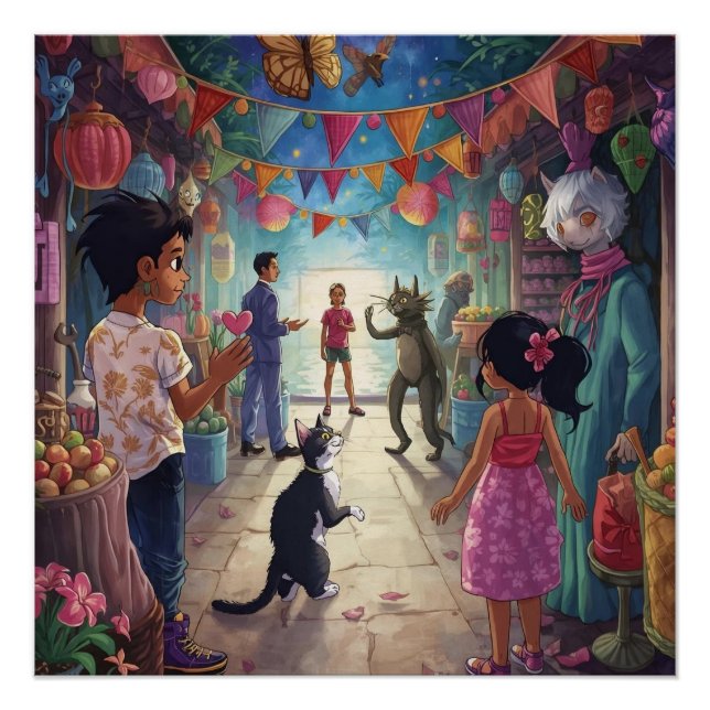 Poster The Market Between Worlds (Devant)