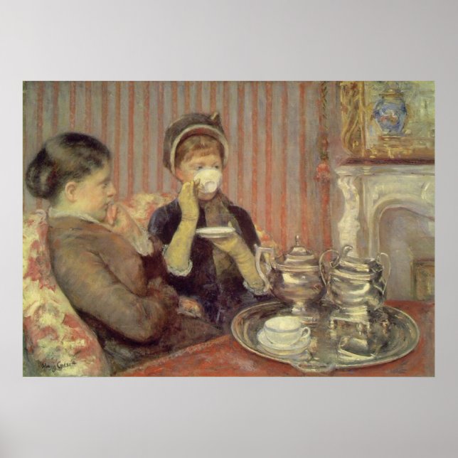Poster Thé, Mary Cassatt (Devant)