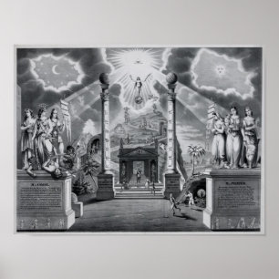 Poster The Masonic Chart (B&W)