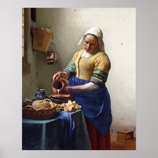 Poster The Milkmaid, c.1658-60 (Devant)