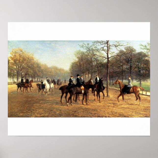 Poster The Morning Ride, Rotten Row, Hyde Park, 1894 (Devant)
