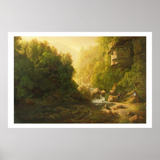 Poster The Mountain Torrent, c.1820-30 (oil on canvas) (Devant)