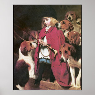 Poster: "The New Whip" - Girl with Foxhounds Poster