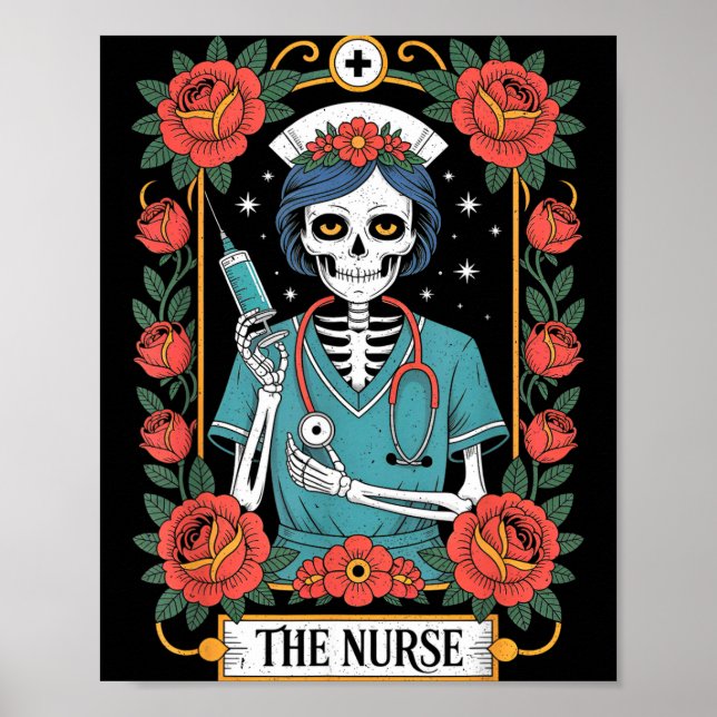 Poster The Nurse Tarot Card  (Devant)