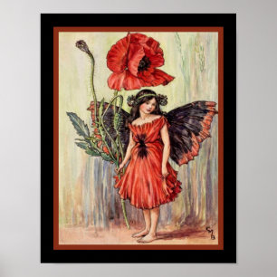 Poster "The Poppy Fairy" ca. 1918- Cicely Mary Barker