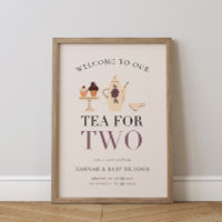 Thé pour deux | Tea Party Purple Baby shower