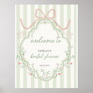 Poster Thé pour la Mariée Fleur de Mariage 
