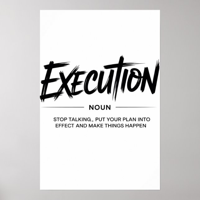 Poster The Power of Execution (Devant)
