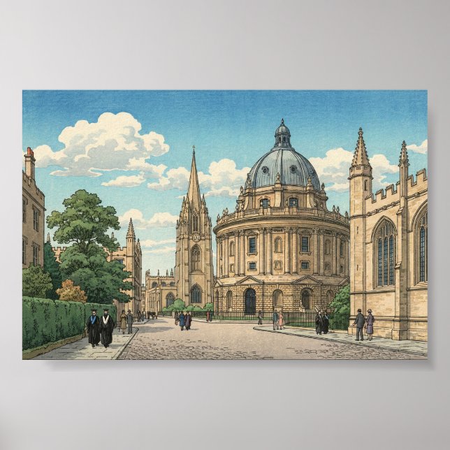 Poster The Radcliffe Camera in Oxford University   (Devant)