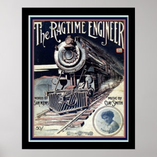 Poster "The Ragtime Engineer" Partition Couverture musica