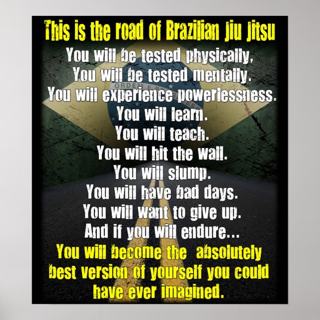 Poster "The Road of Brazilian Jiu Jitsu" (Vorne)