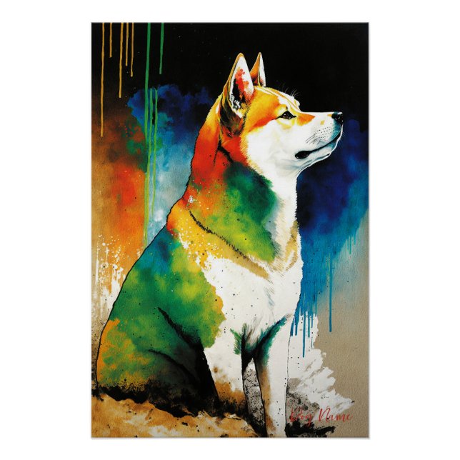 Poster The Shiba Inu Dog - Composition 006 (Devant)