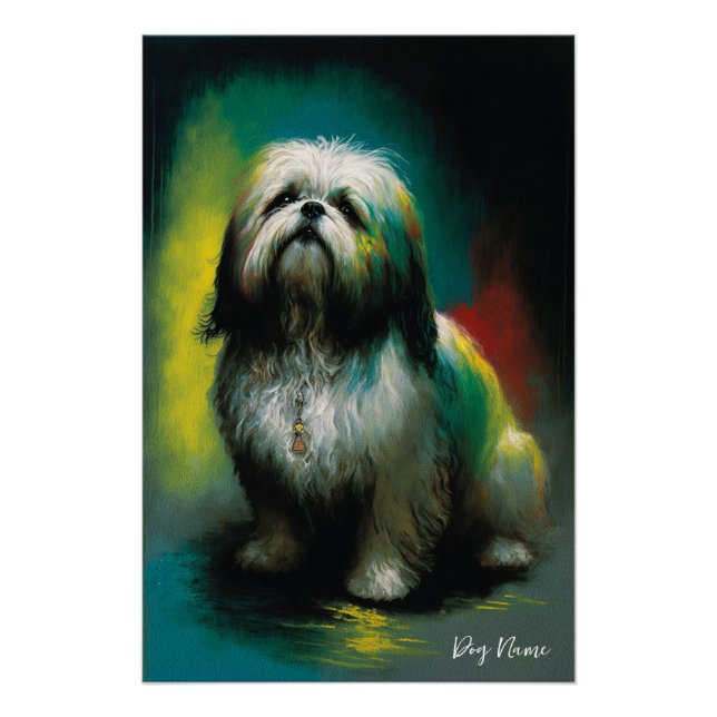 Poster The Shih Tzu Dog - Composition 001 (Devant)