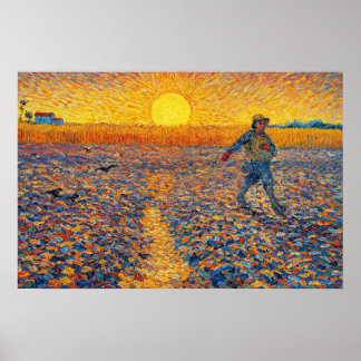Poster The Sower by Vincent van Gogh