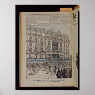 Poster The start of the Paris-Brest bicycle race