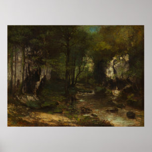 Poster The Stream - Gustave Courbet Fine Art
