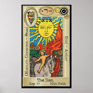Poster ~ The Sun de la clé 19 de tarot d'Ifdawn Deepdream