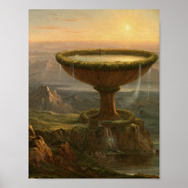 Poster The Titan's Goblet (1833) - Thomas Cole (Devant)